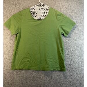 BLAIR ‎ Shirt Women's Large Brown  Short Sleeve Casual